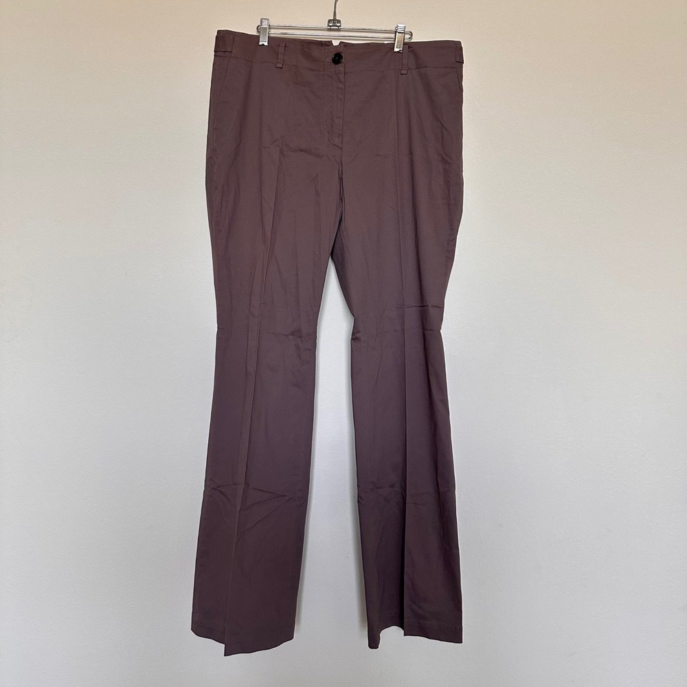 NWT Ann Taylor LOFT Kate Classic Boot Cut Stretch Pants Mauve Brown Trousers 16T
